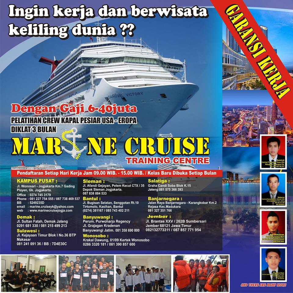 Kesempatan Berkarir – Marine Cruise Yogyakarta